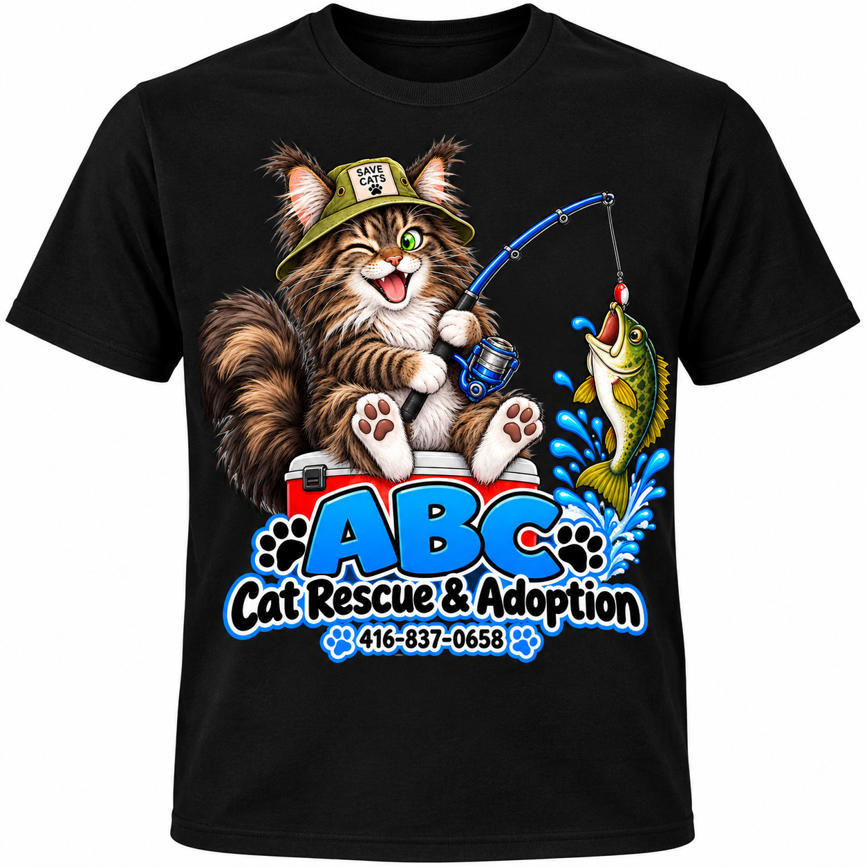 ABC Cat Rescue T-Shirt - Image 1